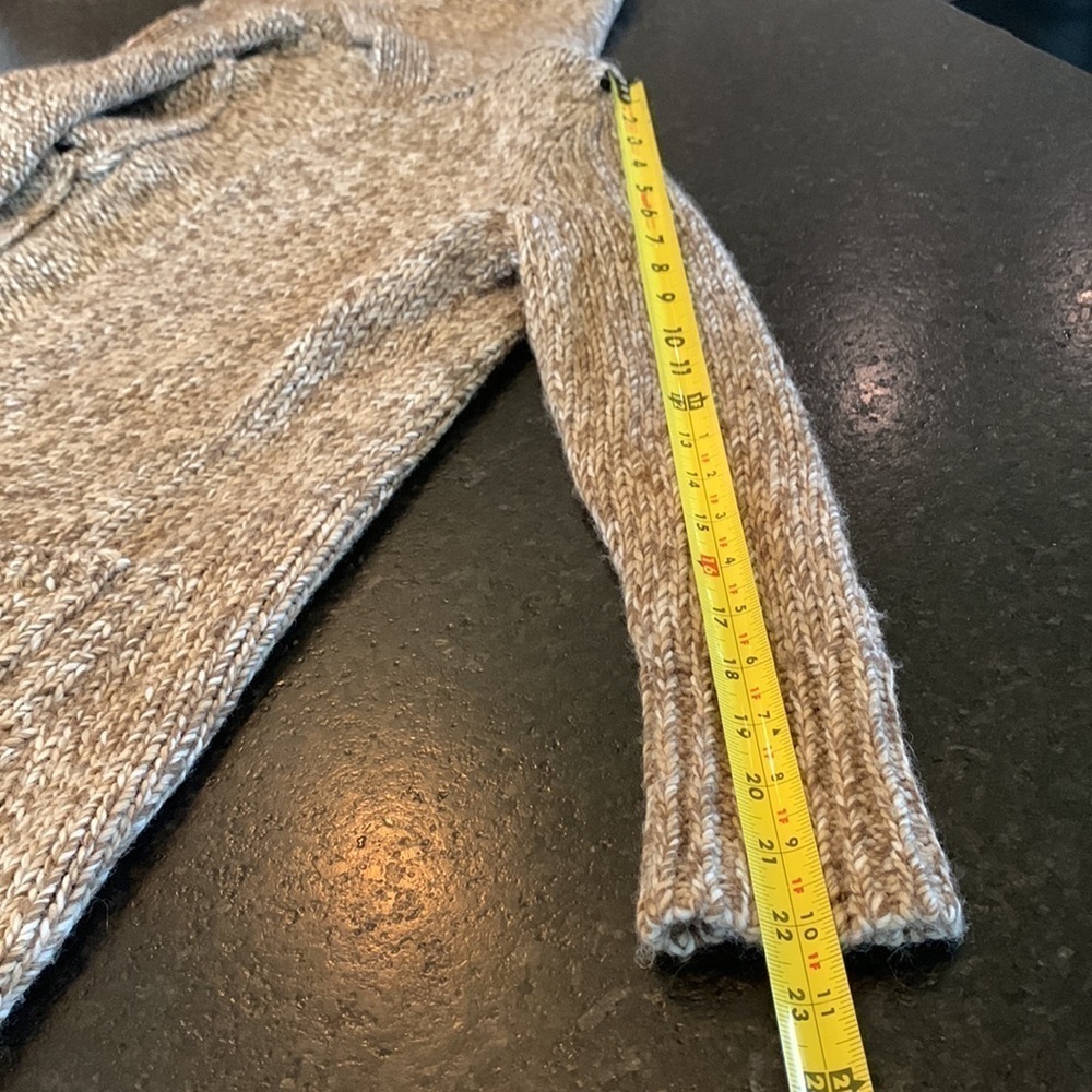 Talbots Variegated Weave Long Line Open Front Car… - image 8